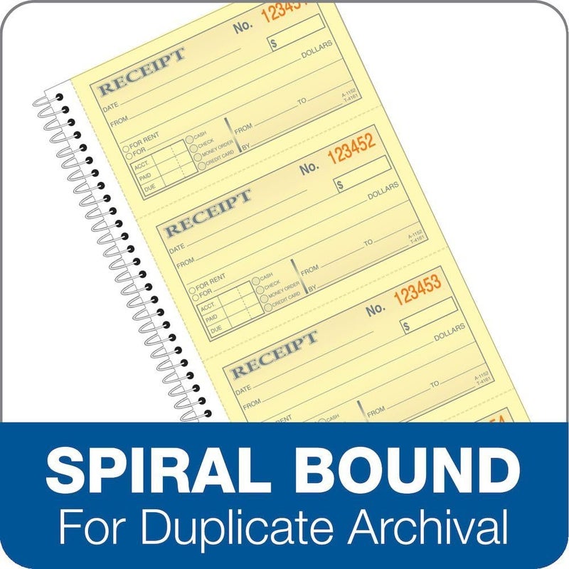 TOPS Money/Rent Receipt Book, 2-Part, Carbonless, 11 x 5.25 Inches, 4 Receipts/Page, 200 Sets per Book (4161) , White - Image 2